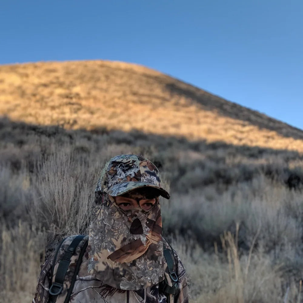 2-in-1 FRONT Face Mask and Camo Hat (Fitted and OSFM)