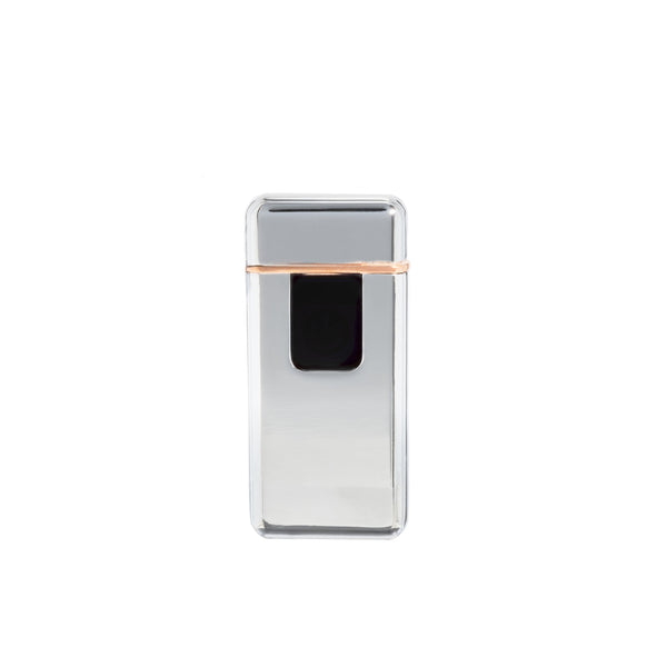 Flameless Slim Flip Top Lighter Diamond Dust Silver