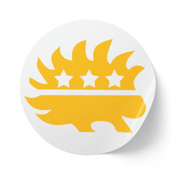 Libertarian Porcupine - Round Sticker Label Rolls