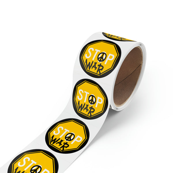 Stop War - Round Sticker Label Rolls