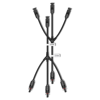 Solar Connectors M Branch Parallel Adapter Cable MMMF+FFFM Pair by ACOPOWER