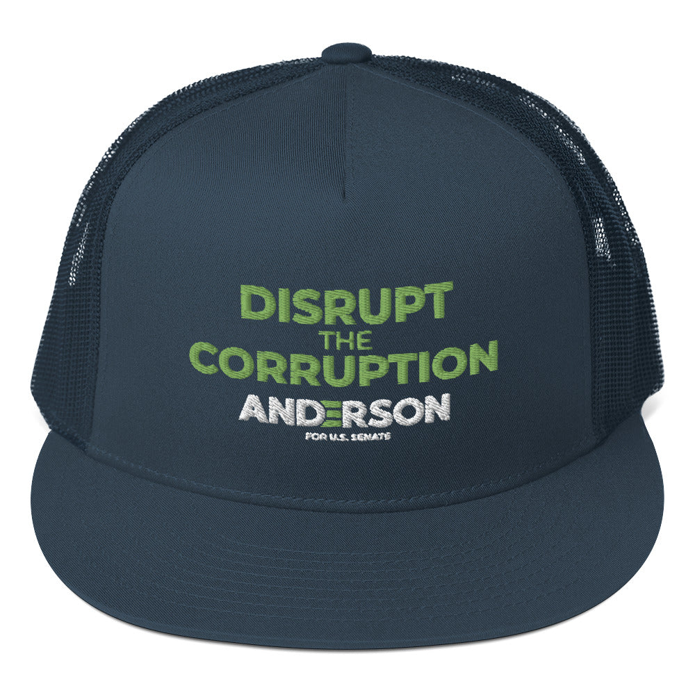 Disrupt the Corruption Phil Anderson For Senate Trucker Cap - Proud Libertarian - Phil Anderson for Senate