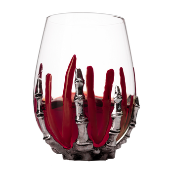 Skeleton Wine Glass, Bloody Hand Wine Skull Glass - 12oz Skeleton Glasses 5