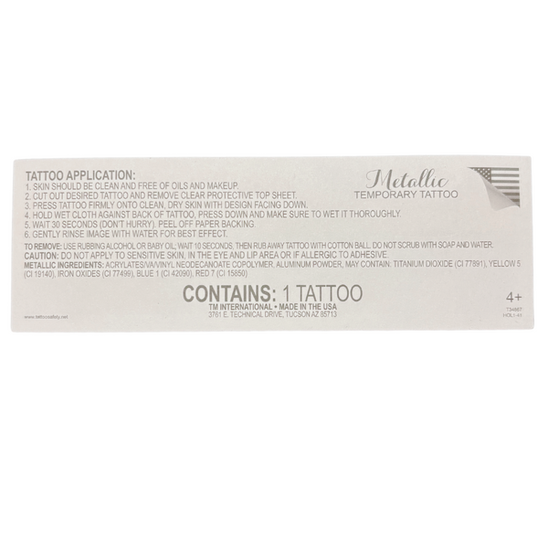 Pride Metallic Rainbow Bracelet Temporary Tattoo