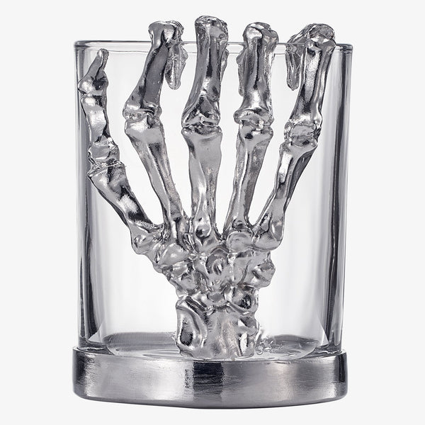 Skeleton Whiskey Glass Tumbler | Single | 10oz Halloween Skeleton Glasses 4.3" H, Goth Gifts, Skeleton Gifts, Skeleton Decor, Spooky Wine Gift Set, Perfect for Halloween Themed Parties