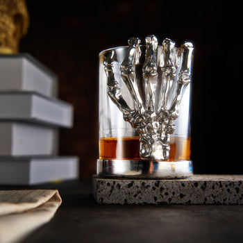 Skeleton Whiskey Glass Tumbler | Single | 10oz Halloween Skeleton Glasses 4.3