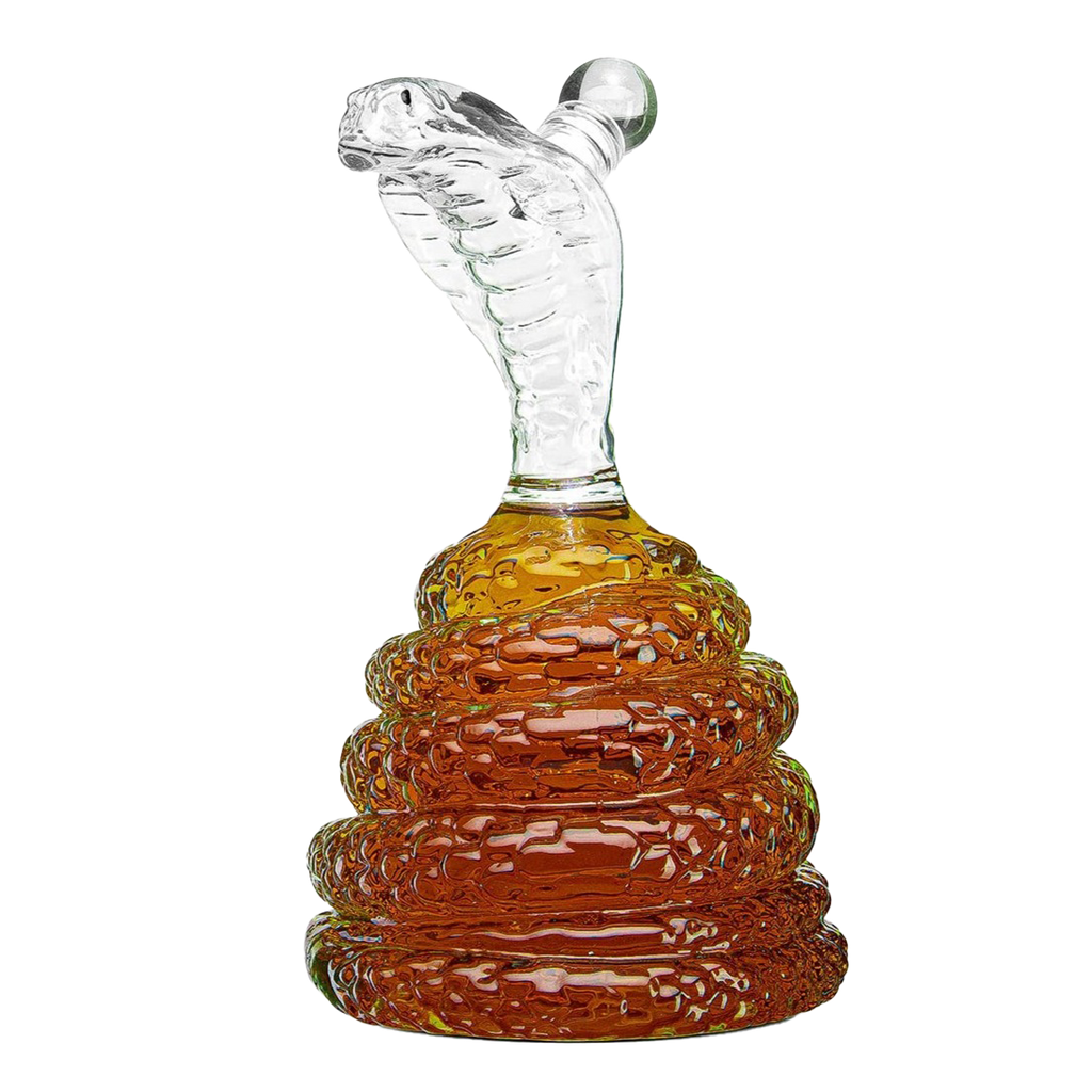 King Cobra Snake Whiskey Snake Whiskey & Wine Decanter King Cobra Snakes Liquor Decanters - Snake Bottle 500ml - The Wine Savant Snake glass decanter, Coiled Snake Holder Ornament Home Decoration - Hold Any Liquod