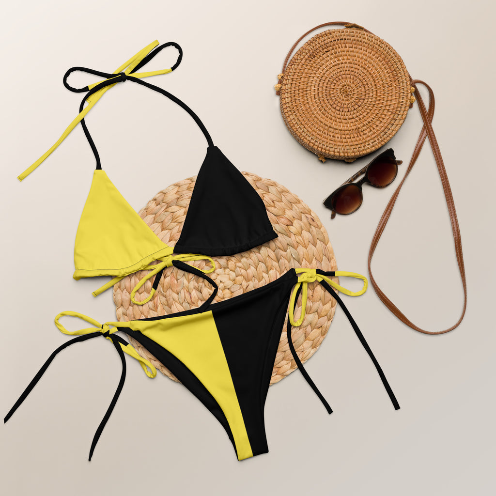 Ancap All-over print recycled string bikini