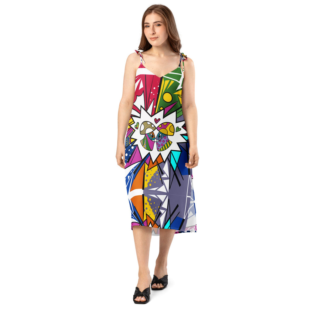 Mushmore Tie-strap midi dress