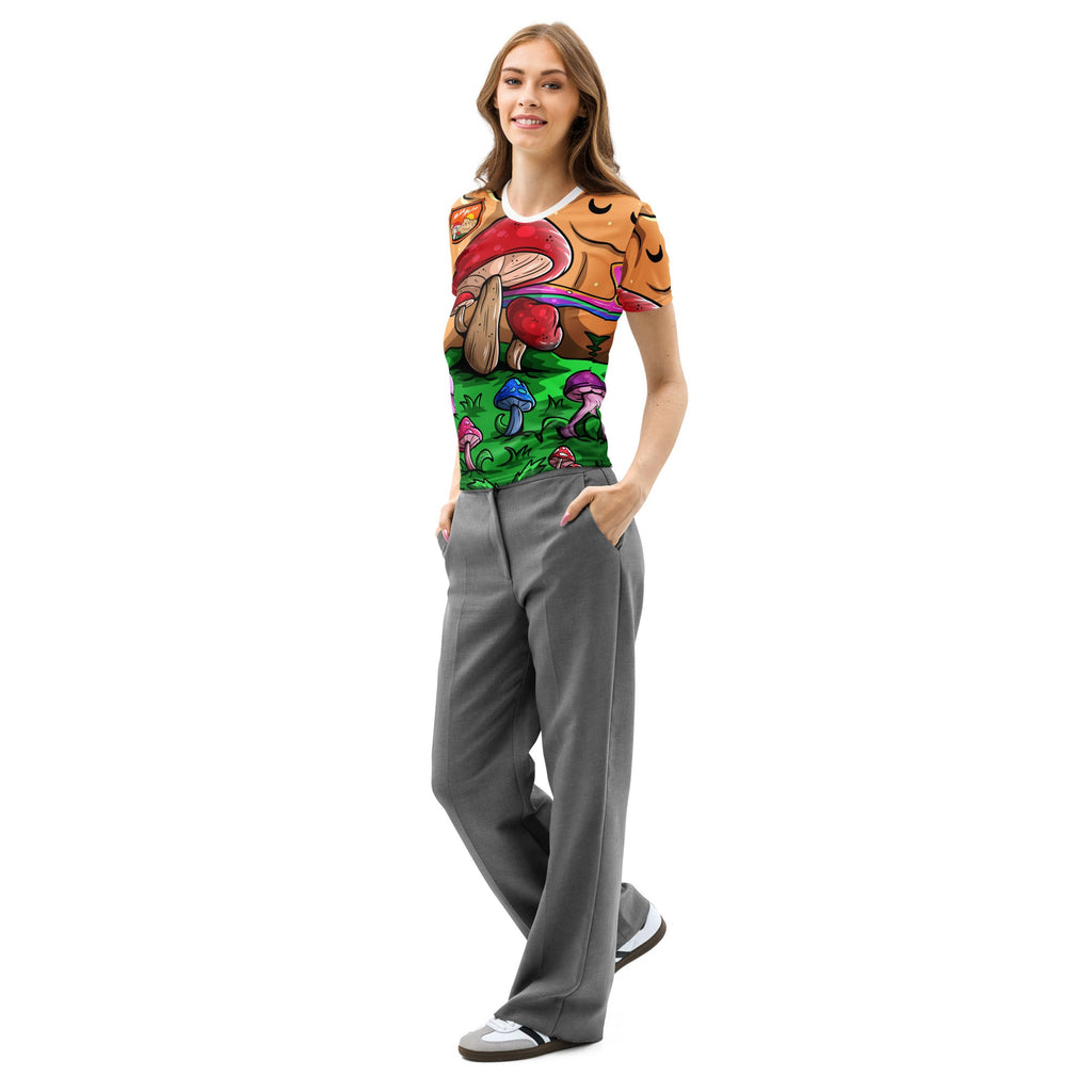 Mushmore Women’s cotton crew neck t-shirt