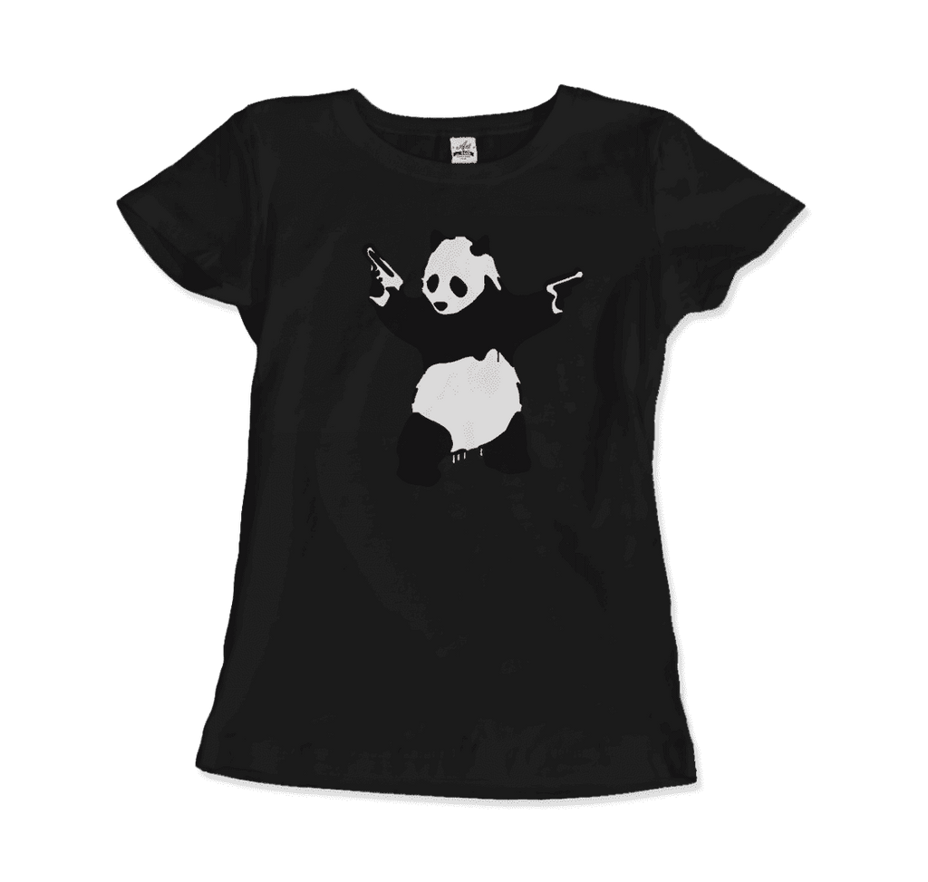 Banksy Pandamonium Armed Panda Artwork T-Shirt by Art-O-Rama Shop