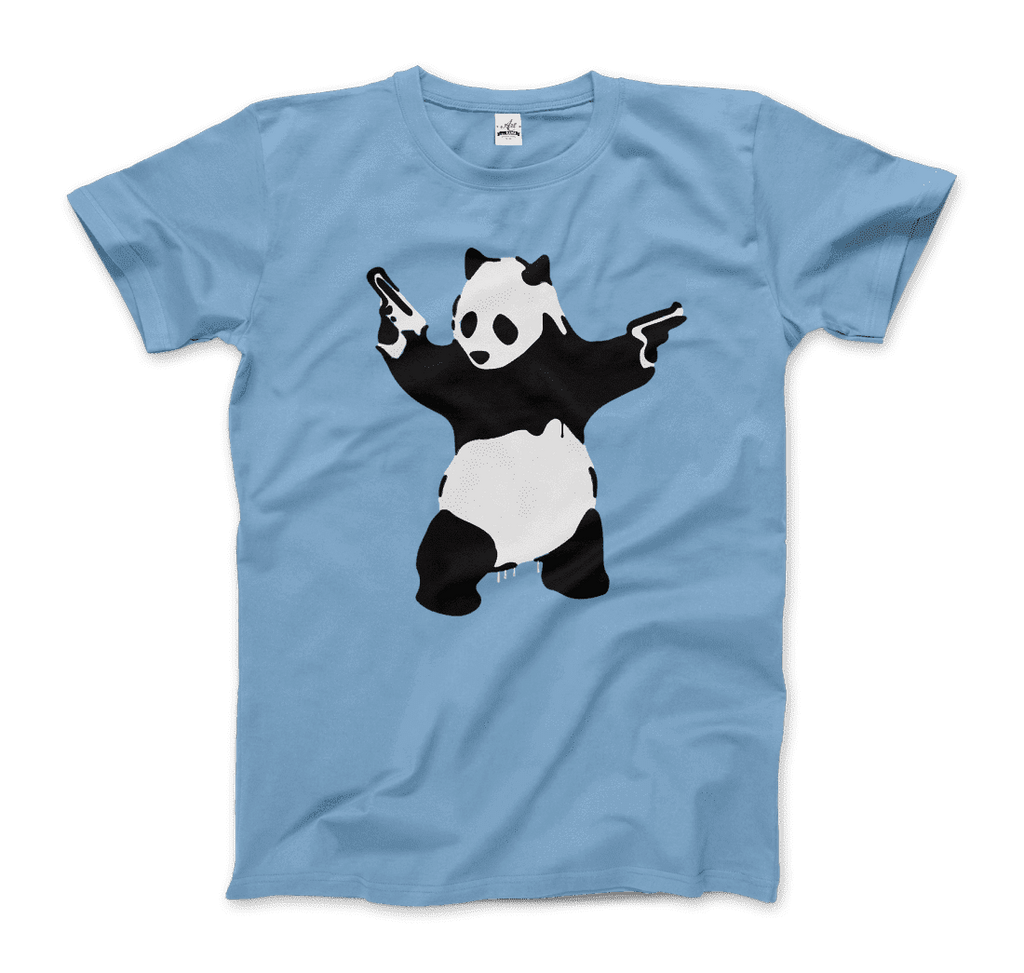 Banksy Pandamonium Armed Panda Artwork T-Shirt by Art-O-Rama Shop