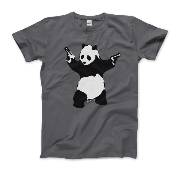 Banksy Pandamonium Armed Panda Artwork T-Shirt by Art-O-Rama Shop