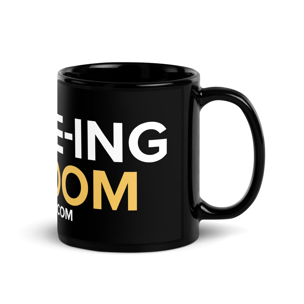 Chasing Freedom Black Glossy Mug