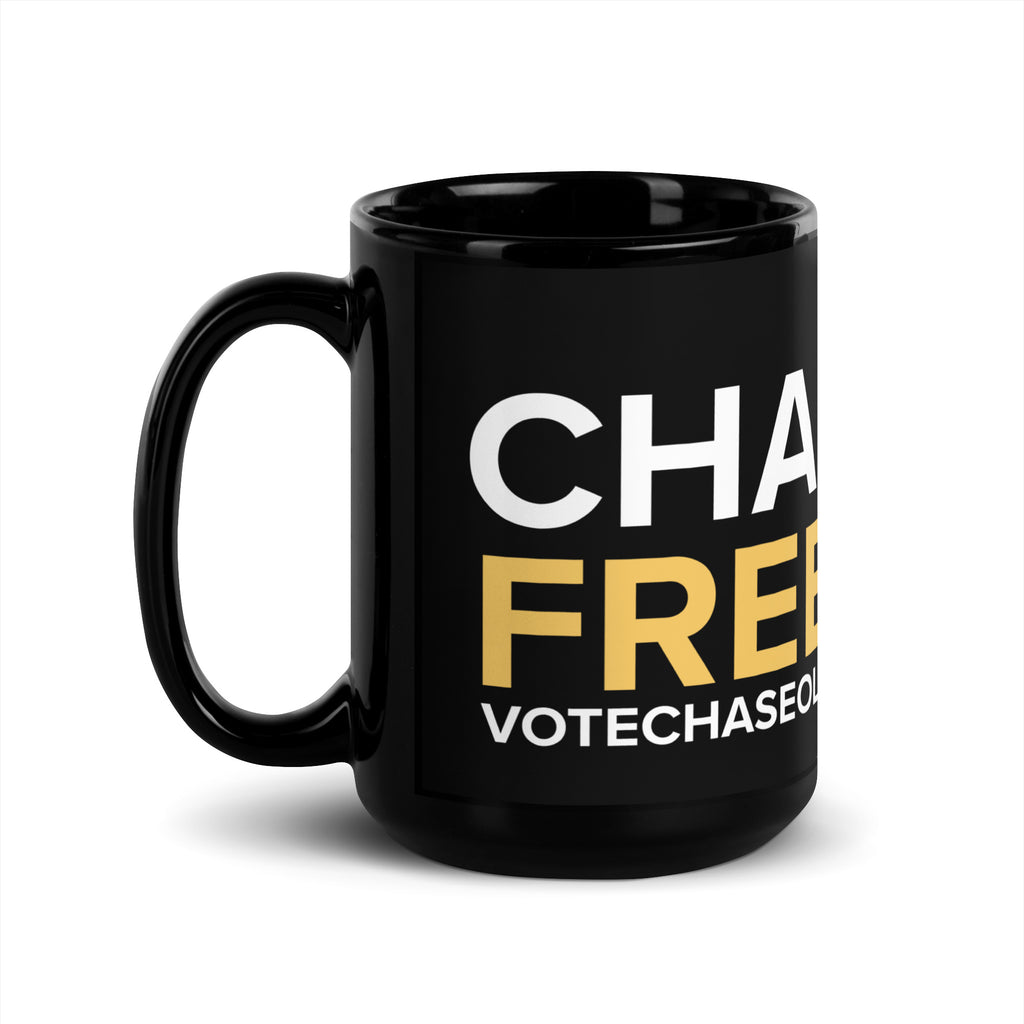 Chasing Freedom Black Glossy Mug