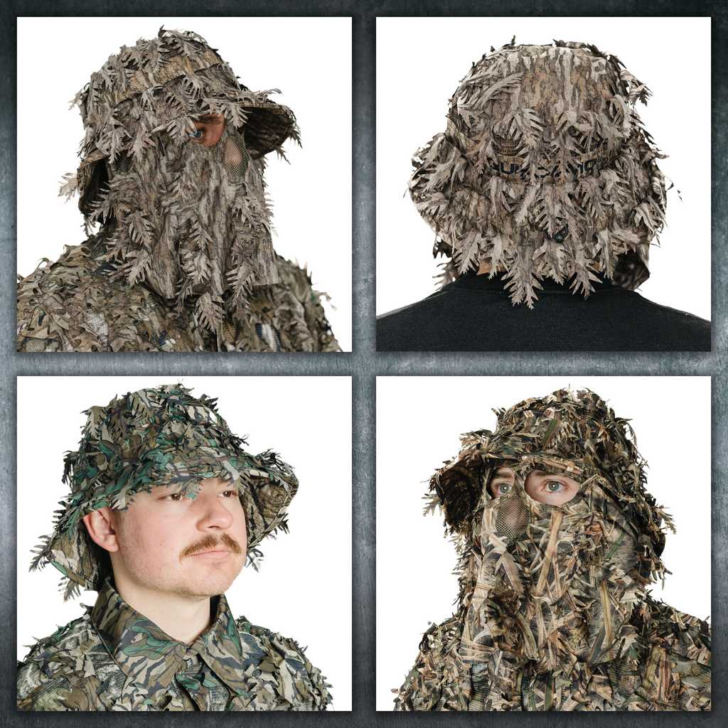 2-in-1 Leafy Face Mask and Bucket Hat (Adjustable, OSFM)