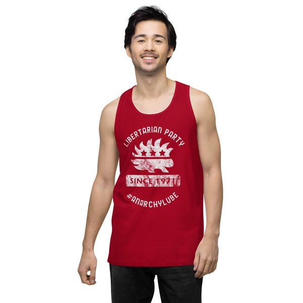 Libertarian Party #AnarchyLube NARP Men’s premium tank top