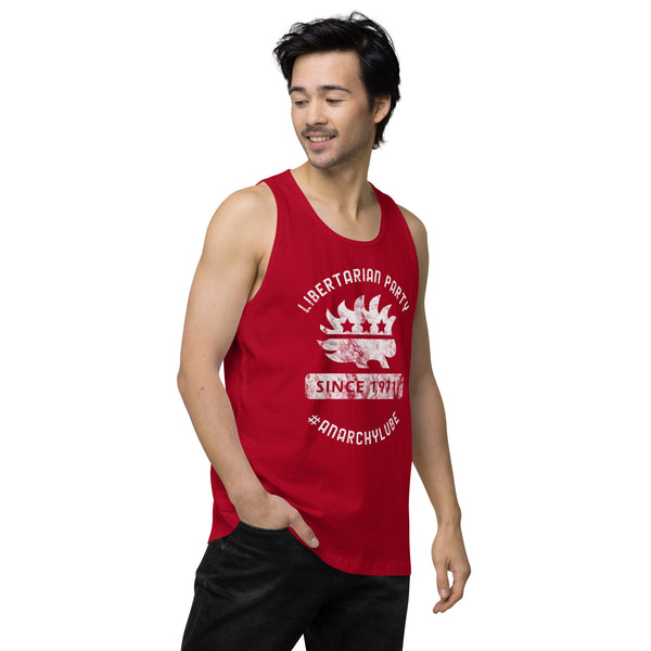 Libertarian Party #AnarchyLube NARP Men’s premium tank top