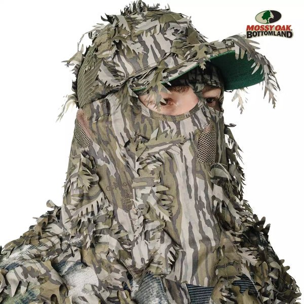 2-in-1 FRONT Leafy Face Mask and Camo Hat (Adj, OSFM)