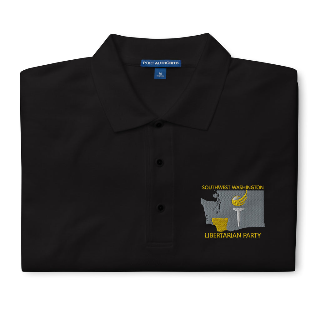 Southwest Washington Libertarian Party Men's Premium Polo - Proud Libertarian - Libertarian Party of Southwest Washington