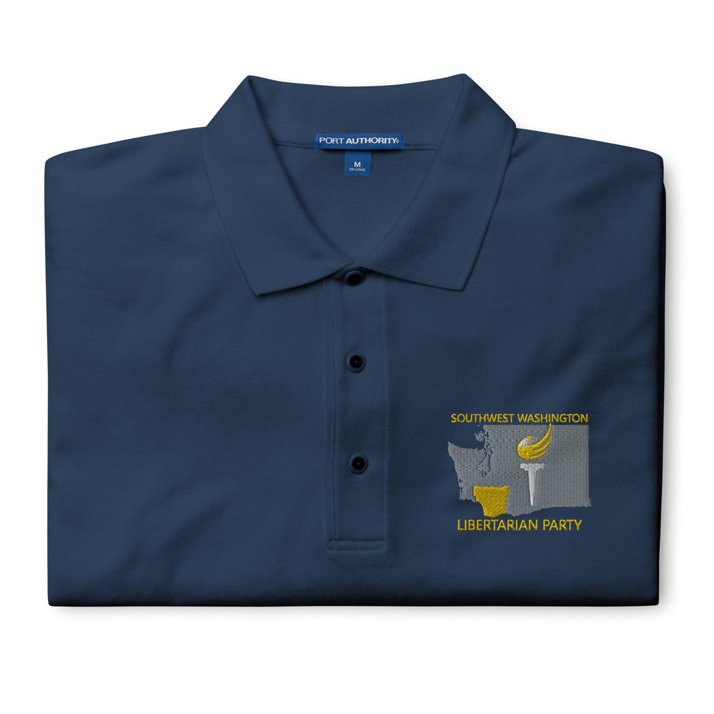 Southwest Washington Libertarian Party Men's Premium Polo - Proud Libertarian - Libertarian Party of Southwest Washington