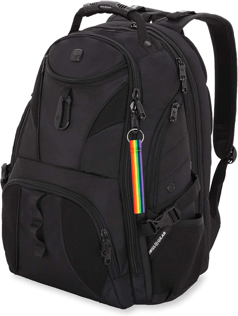 50 Pack Rainbow Gay Pride Flag Lanyard Style Keychains (50 Keychains)
