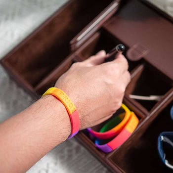 50 Pack Rainbow PRIDE Silicone Bracelet Wristbands (50 Bracelets)