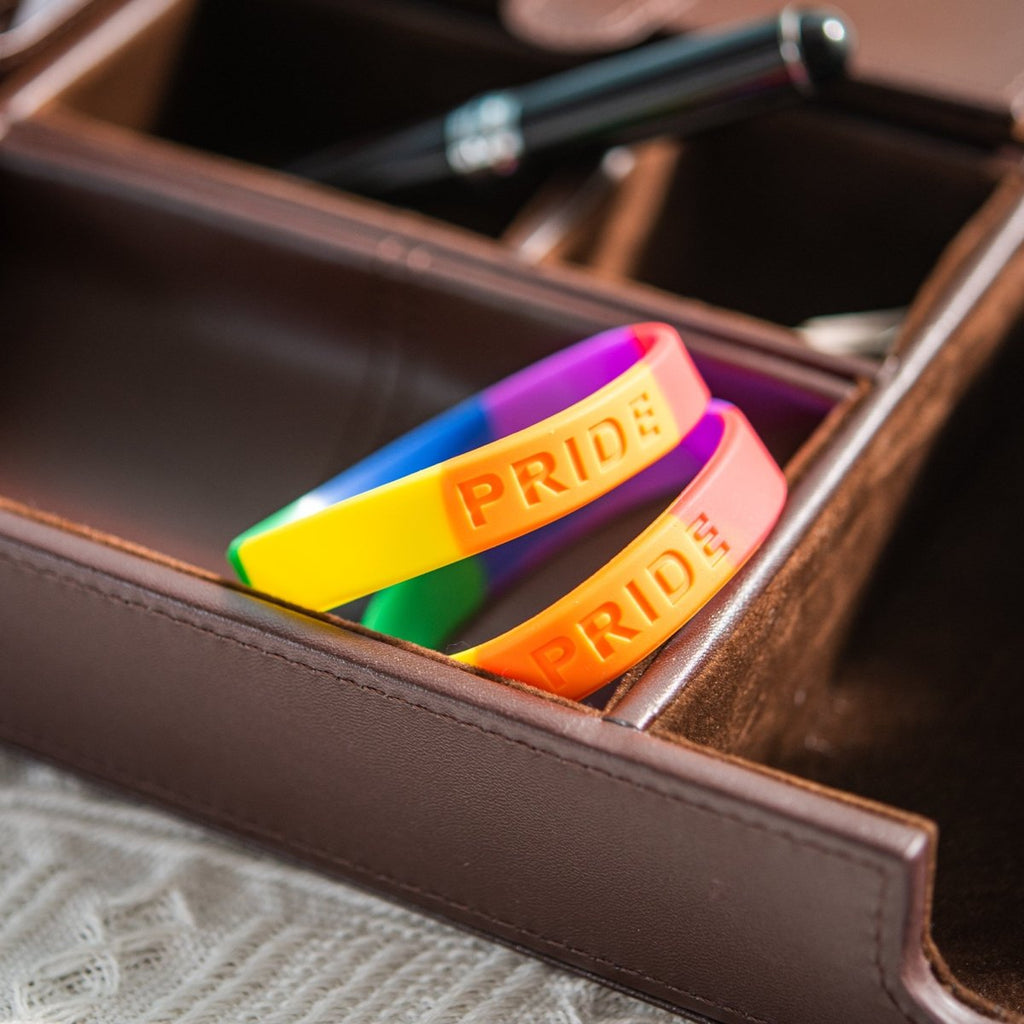 50 Pack Rainbow PRIDE Silicone Bracelet Wristbands (50 Bracelets)