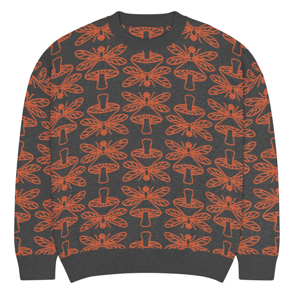 Mushmore Dragonfly Relaxed fit knitted crew neck sweater