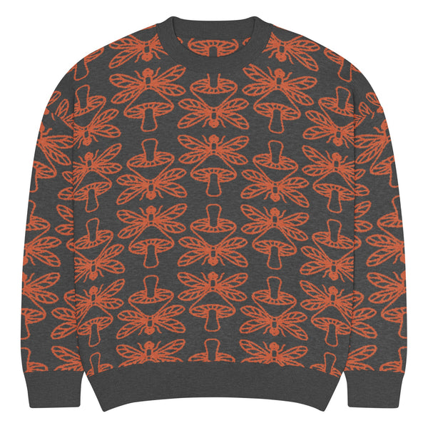 Mushmore Dragonfly Relaxed fit knitted crew neck sweater