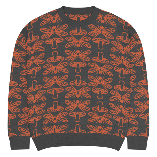 Mushmore Dragonfly Relaxed fit knitted crew neck sweater