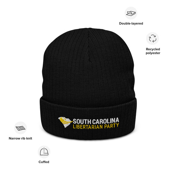 South Carolina Libertarian Party Ribbed knit beanie