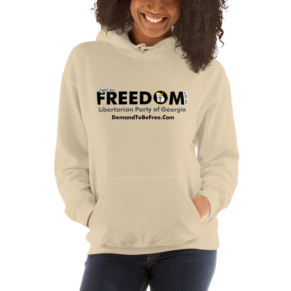 Fight for Freedom Libertarian Party of Georgia Unisex Hoodie - Proud Libertarian - Libertarian Party of Georgia