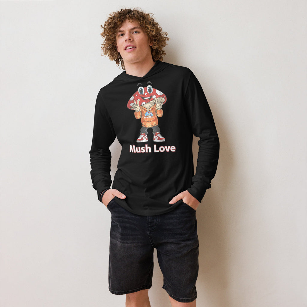 Mushmore Melvin Mush Love Hooded long-sleeve tee