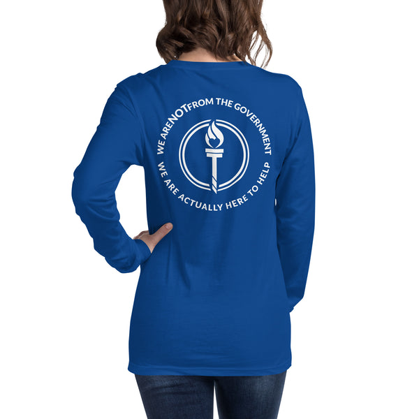 Libertarian Mutual Aid - We are not from the Government Long Sleeve Tee