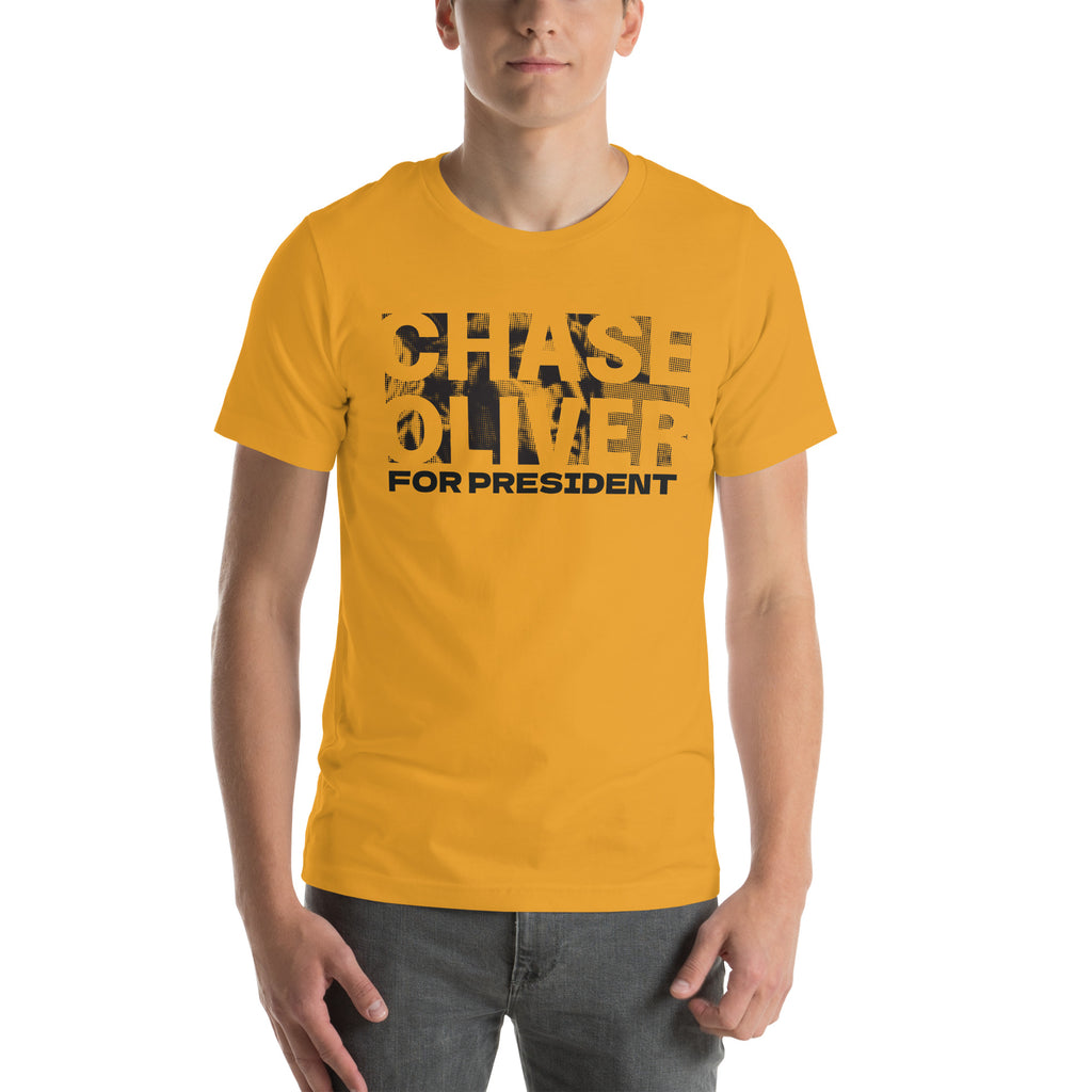 Chase Oliver for President Halftone Unisex t-shirt