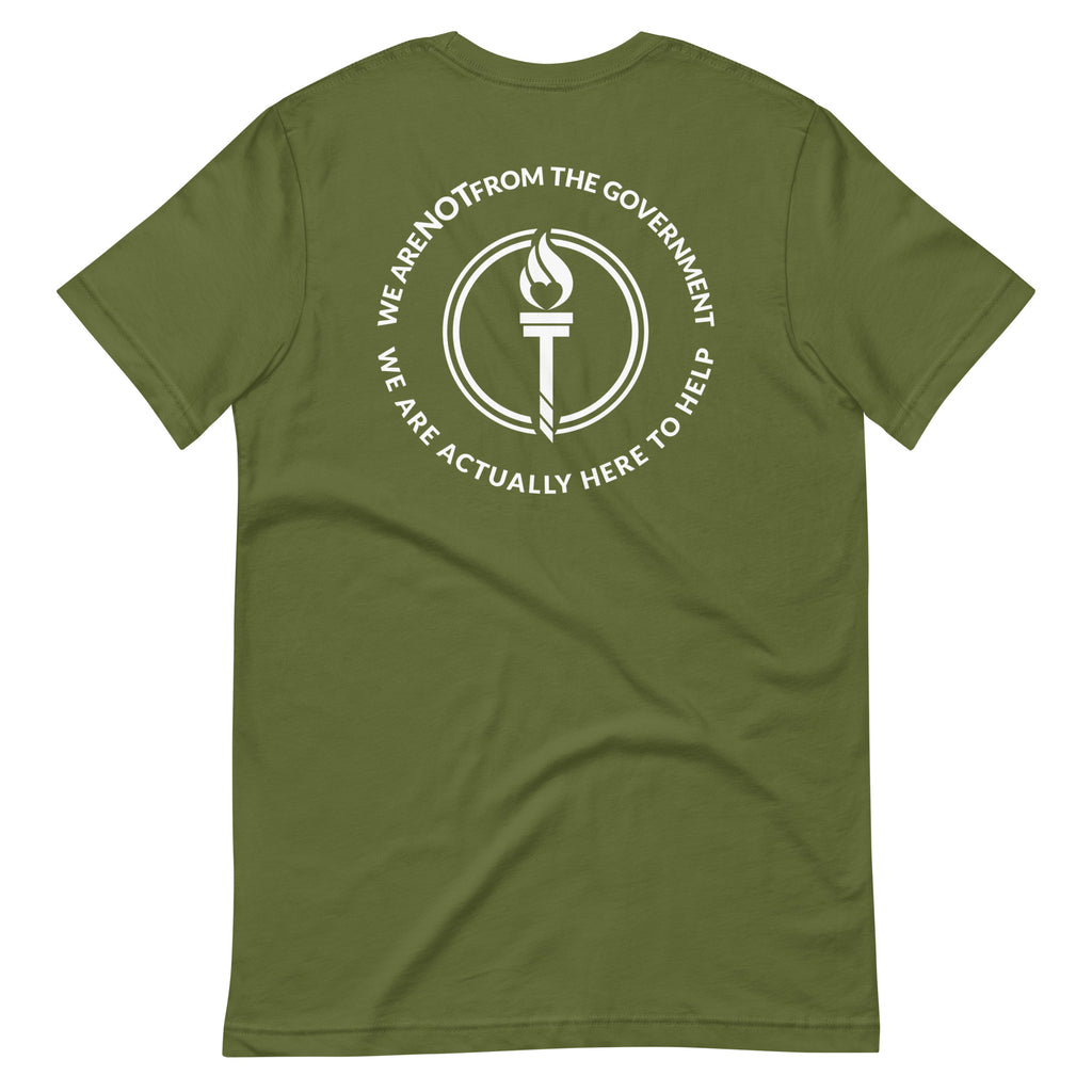 Libertarian Mutual Aid - We are not from the Government Unisex t-shirt