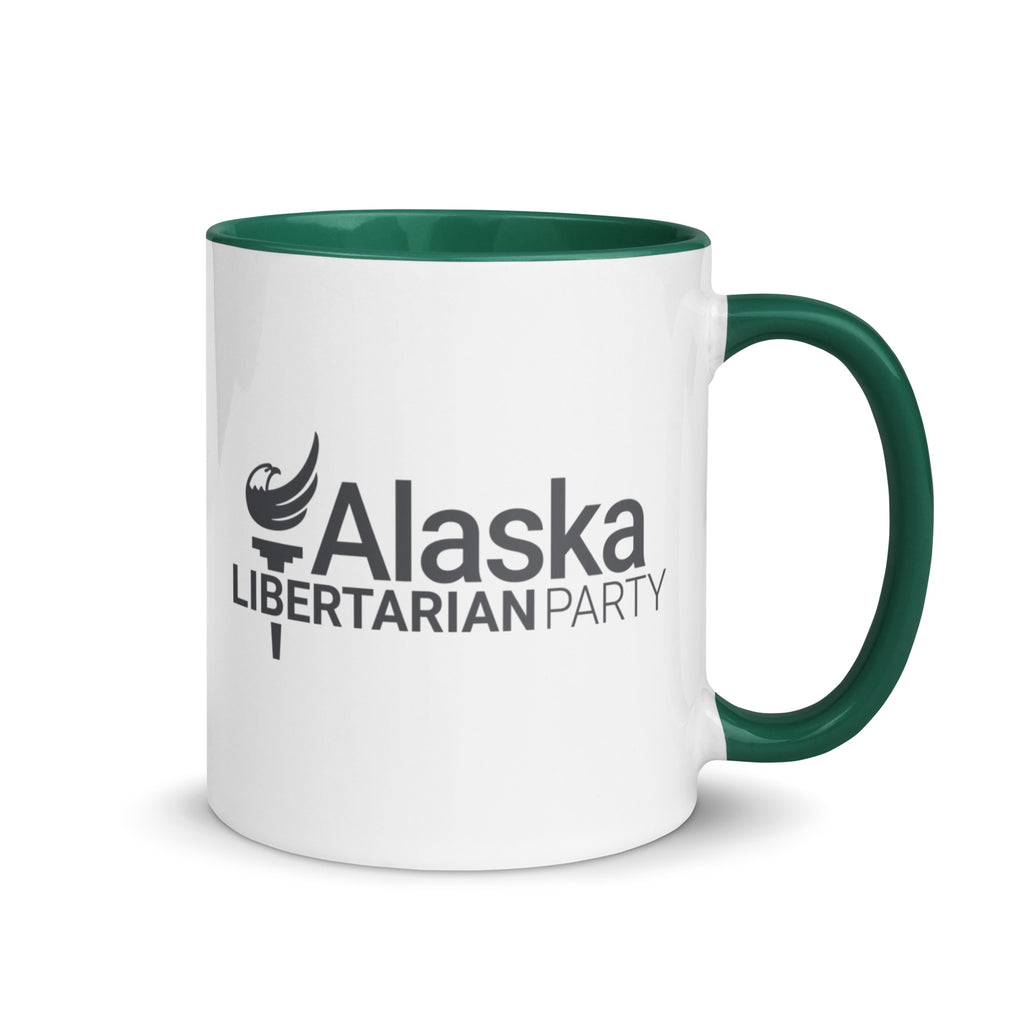 Bong Hits for Liberty Mug with Color Inside - Proud Libertarian - Alaska Libertarian Party