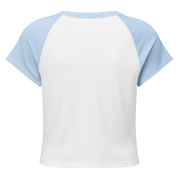 Mushmore Embroidered Women’s micro rib raglan baby tee