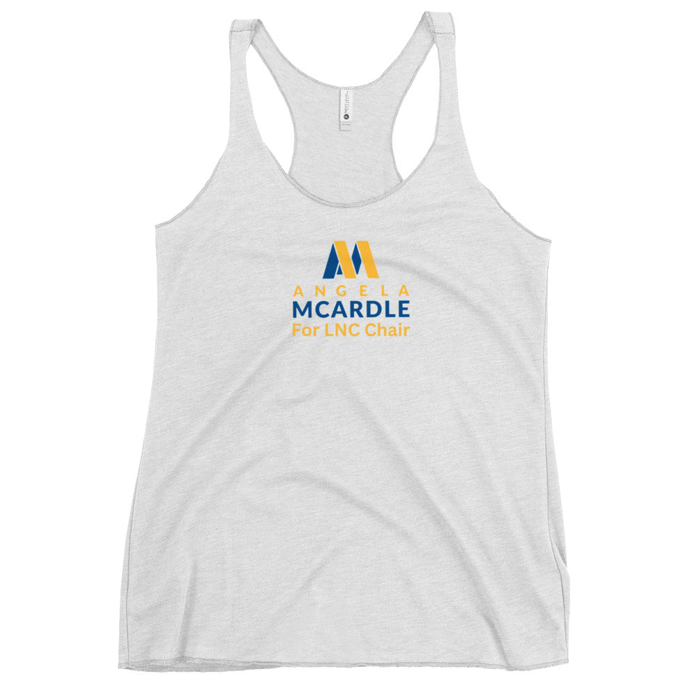 Angela for LNC Women's Racerback Tank - Proud Libertarian - Angela McArdle