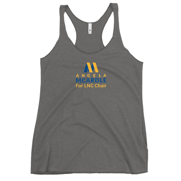 Angela for LNC Women's Racerback Tank - Proud Libertarian - Angela McArdle