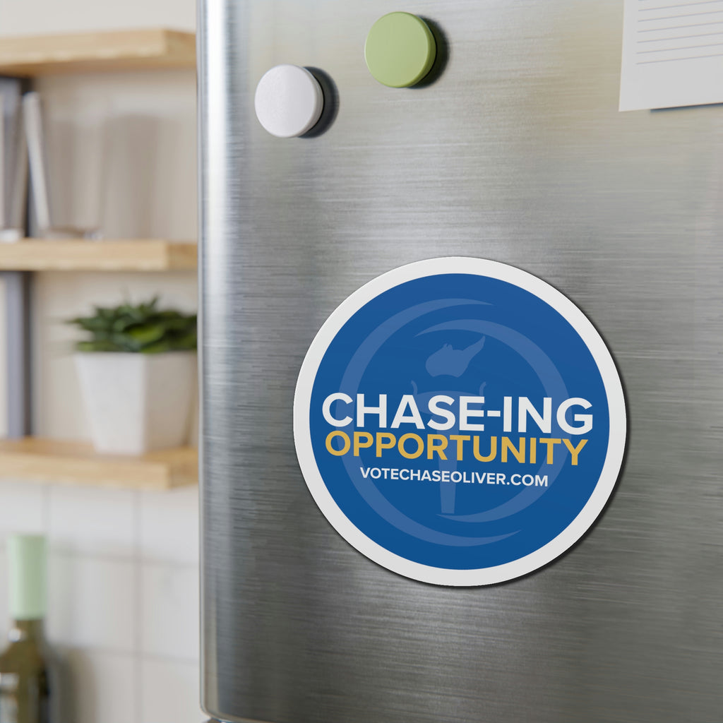 Chase-ing Opportunity - Chase Oliver for President Die-Cut Magnets