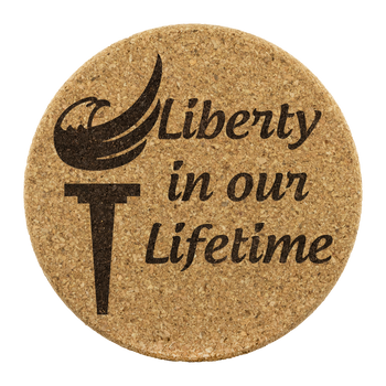 Liberty in Our Lifetime Alaska LP Cork Coasters - Proud Libertarian - Alaska Libertarian Party