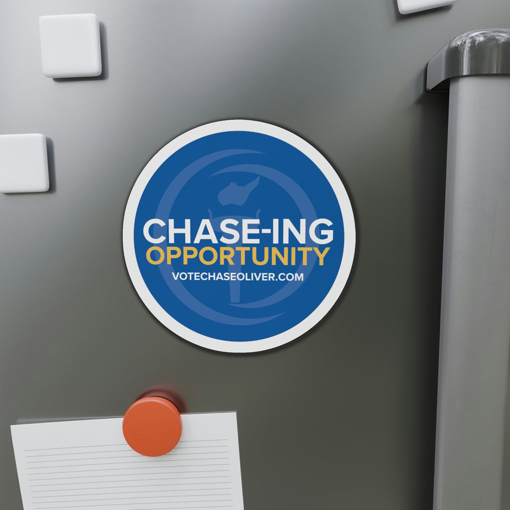 Chase-ing Opportunity - Chase Oliver for President Die-Cut Magnets