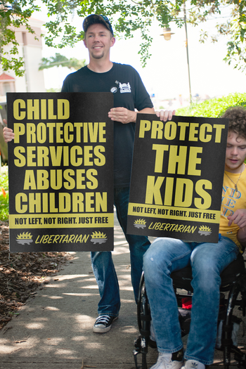 CPS Abuses Children - Profits for Protests Adult Sign (24