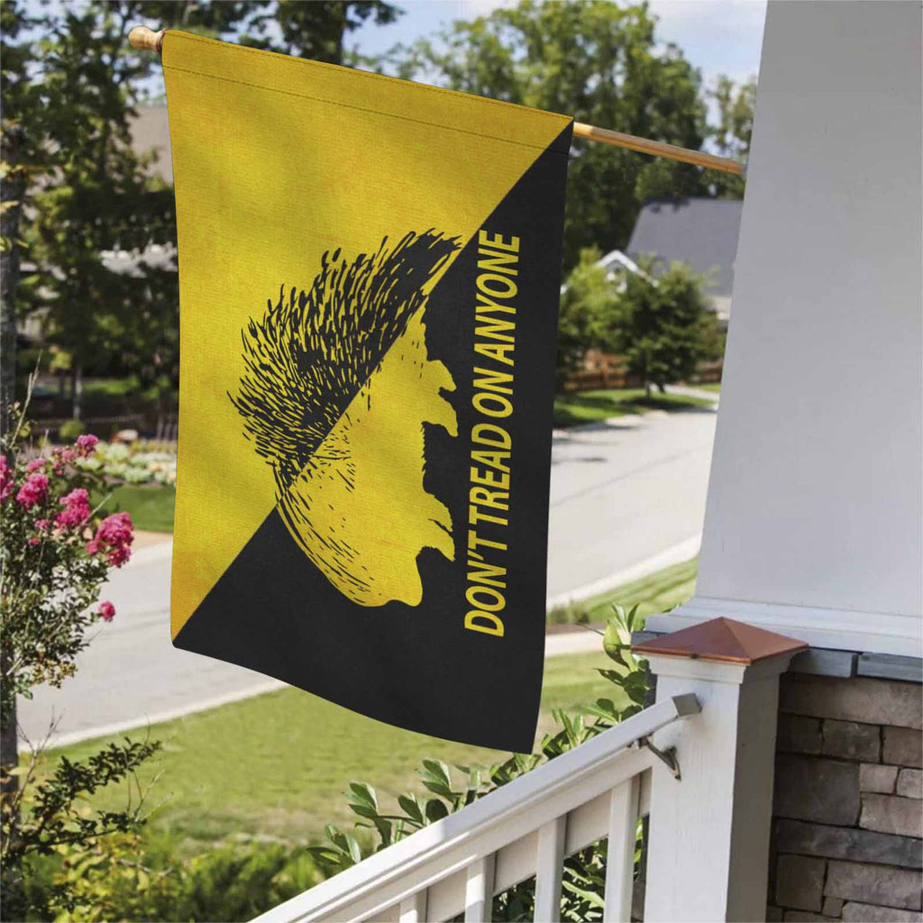 Ancap Don't Tread Porcupine Two Sided Flag - Proud Libertarian - Proud Libertarian