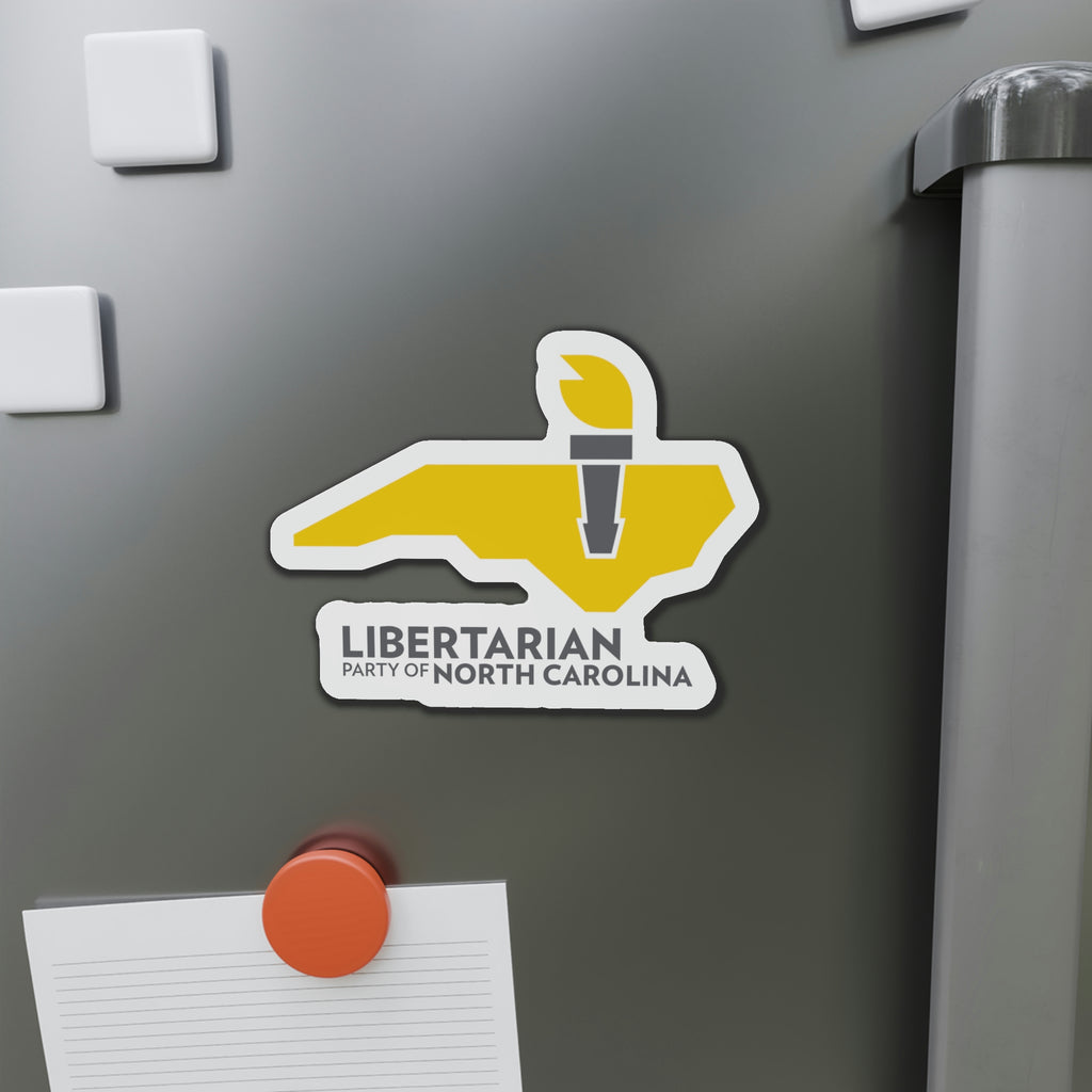 LPNC Die-Cut Magnets - Proud Libertarian - Libertarian Party of North Carolina