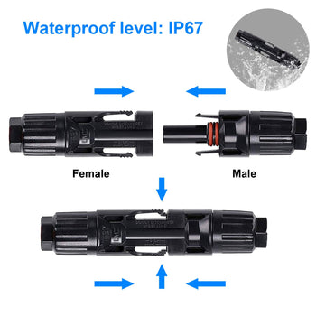 4 Pairs MC4 Connectors, Male/Female Solar Panel Cable Connectors by ACOPOWER - Proud Libertarian - ACOPOWER