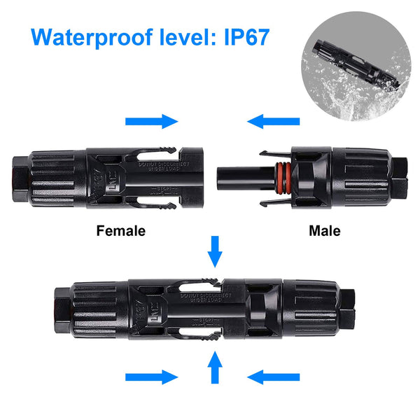 2 Pairs MC4 Connector Male/Female Solar Panel Cable Connectors by ACOPOWER - Proud Libertarian - ACOPOWER