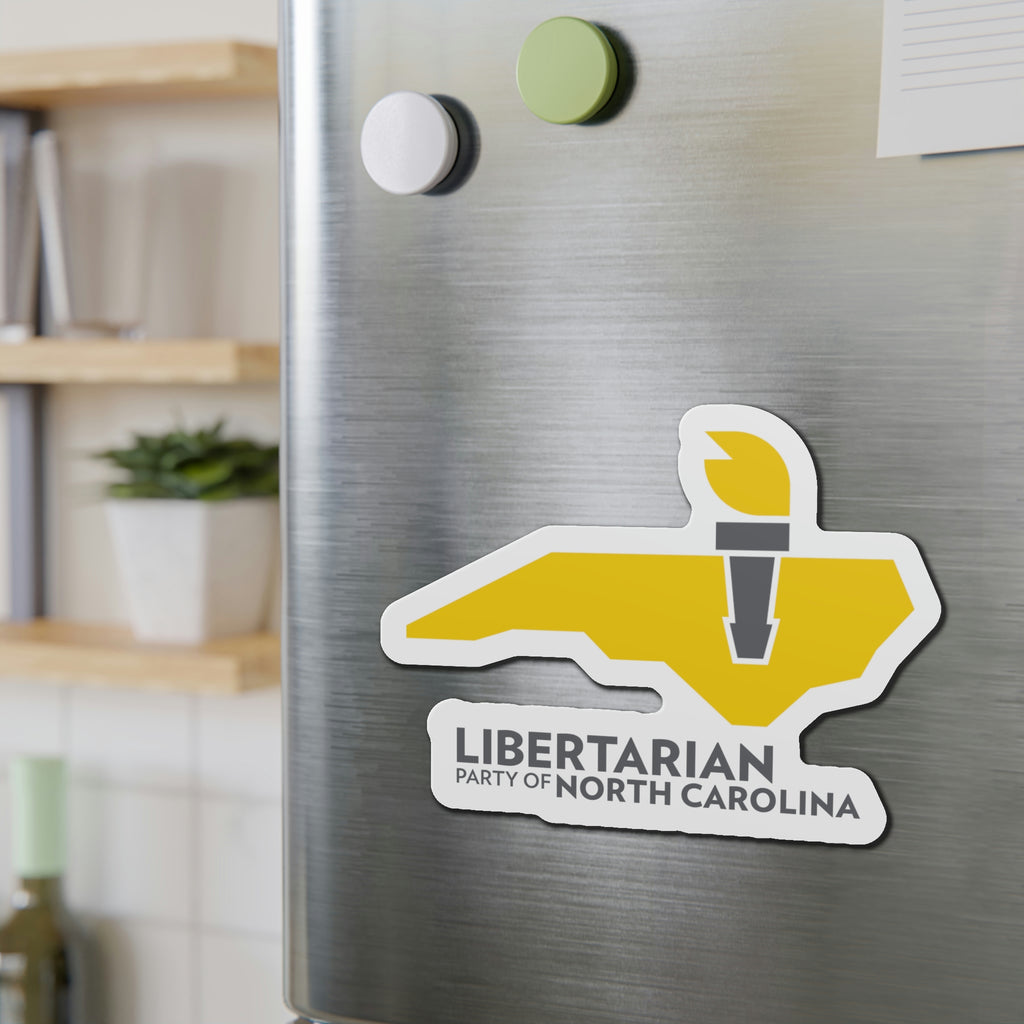 LPNC Die-Cut Magnets - Proud Libertarian - Libertarian Party of North Carolina